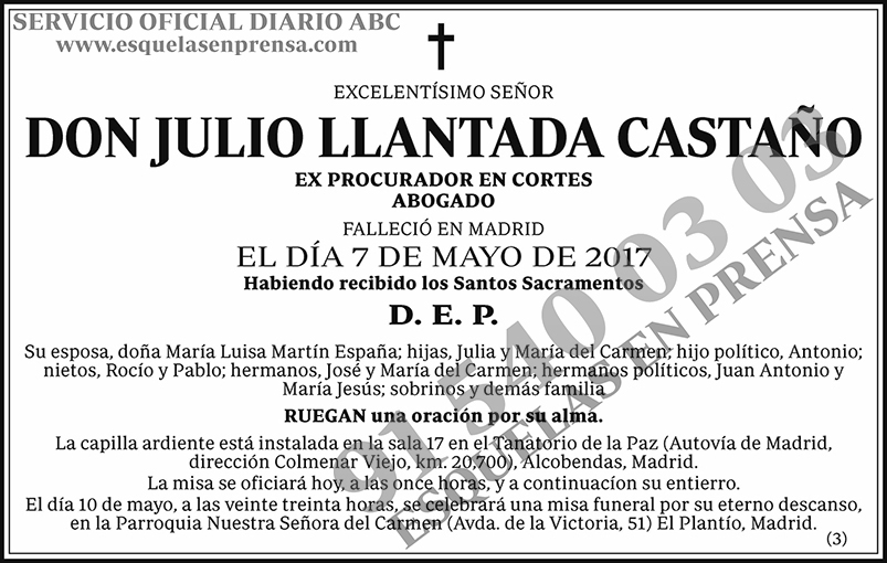 Julio Llantada Castaño